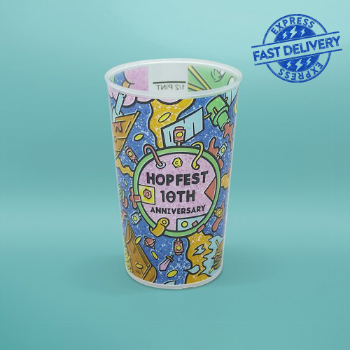 Half 1/2 Pint Event Cups Full-Colour HD Express Orders